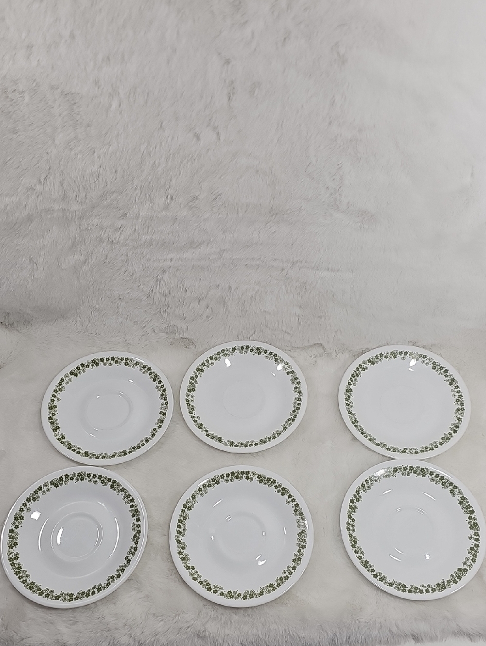 Lot Of 6 Vintage Corelle Corning Crazy Daisy Spring Blossom Saucers